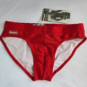 TADDLEE Men's Swimming Brief Sexy Swimsuit  Solid Bikini Bathing Suit  Sz XS Red